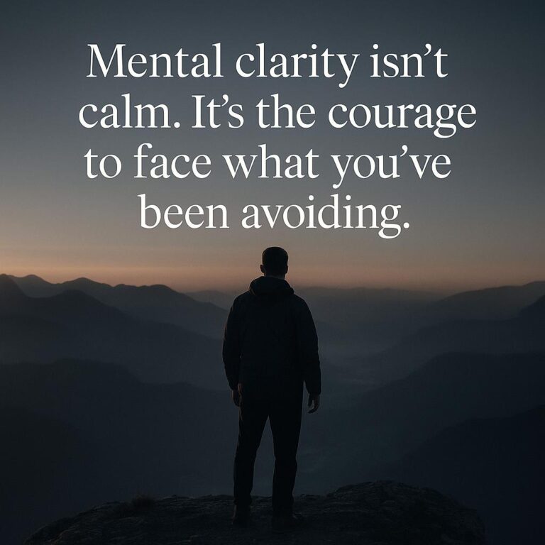 Mental Clarity Isn’t Calm — It’s the Courage to Hear What You’ve Been Avoiding