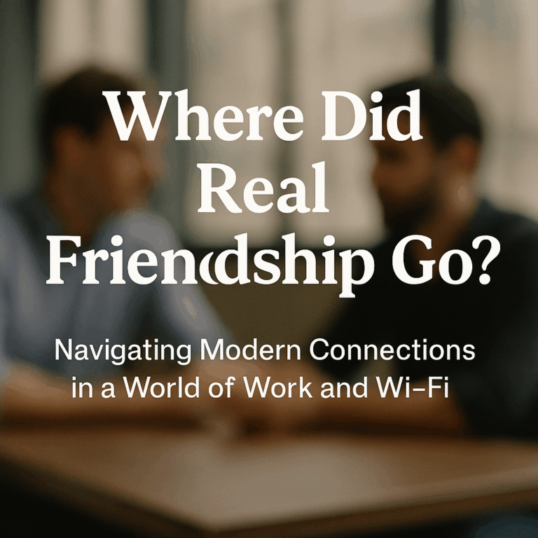Where Did Real Friendship Go? Navigating Modern Connections In A World Of Work And Wi-Fi